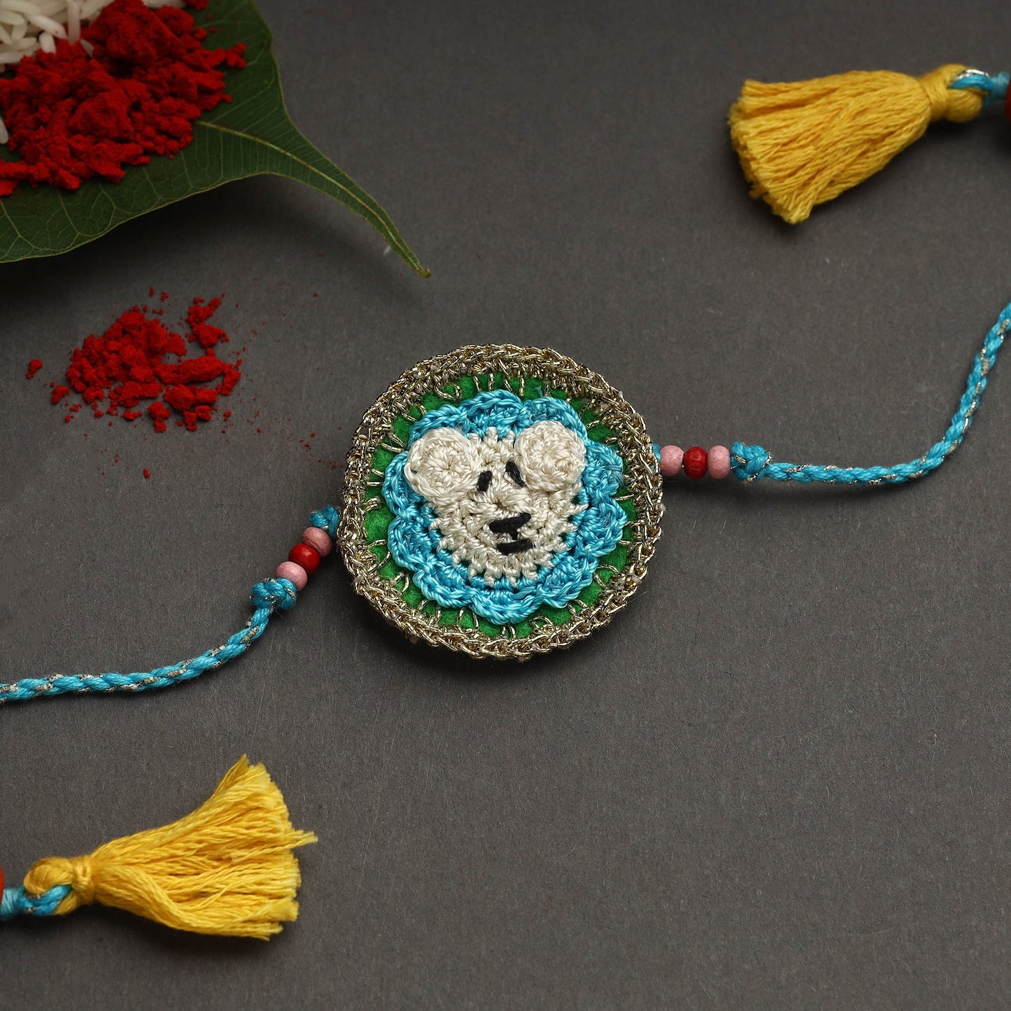 Buy Handmade Recyclable Crochet Kids Rakhi 