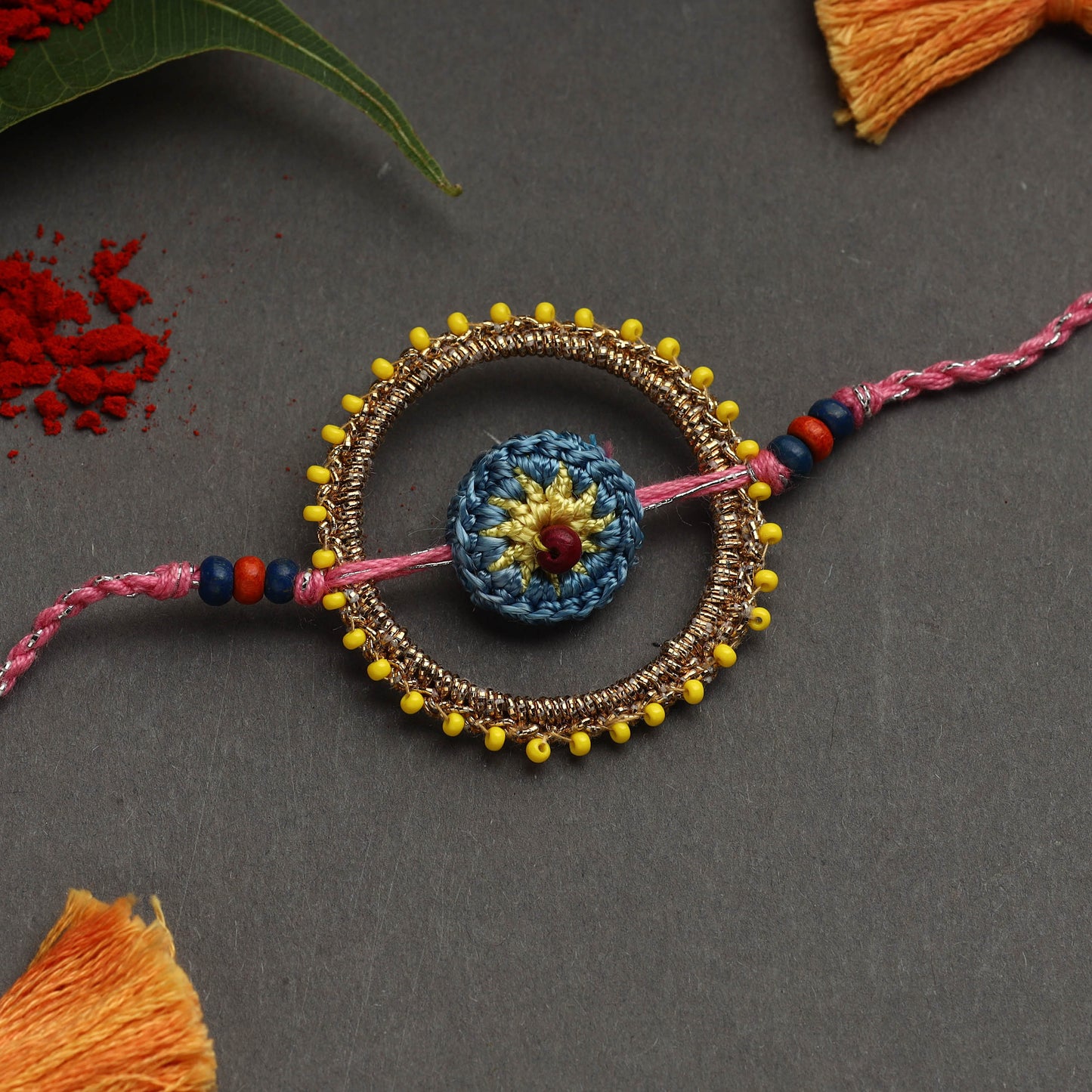 Buy Handmade Recyclable Crochet Rakhi Online at iTokri.com
