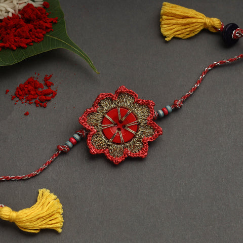 Handmade crochet rakhi by samoolam - handcrafted