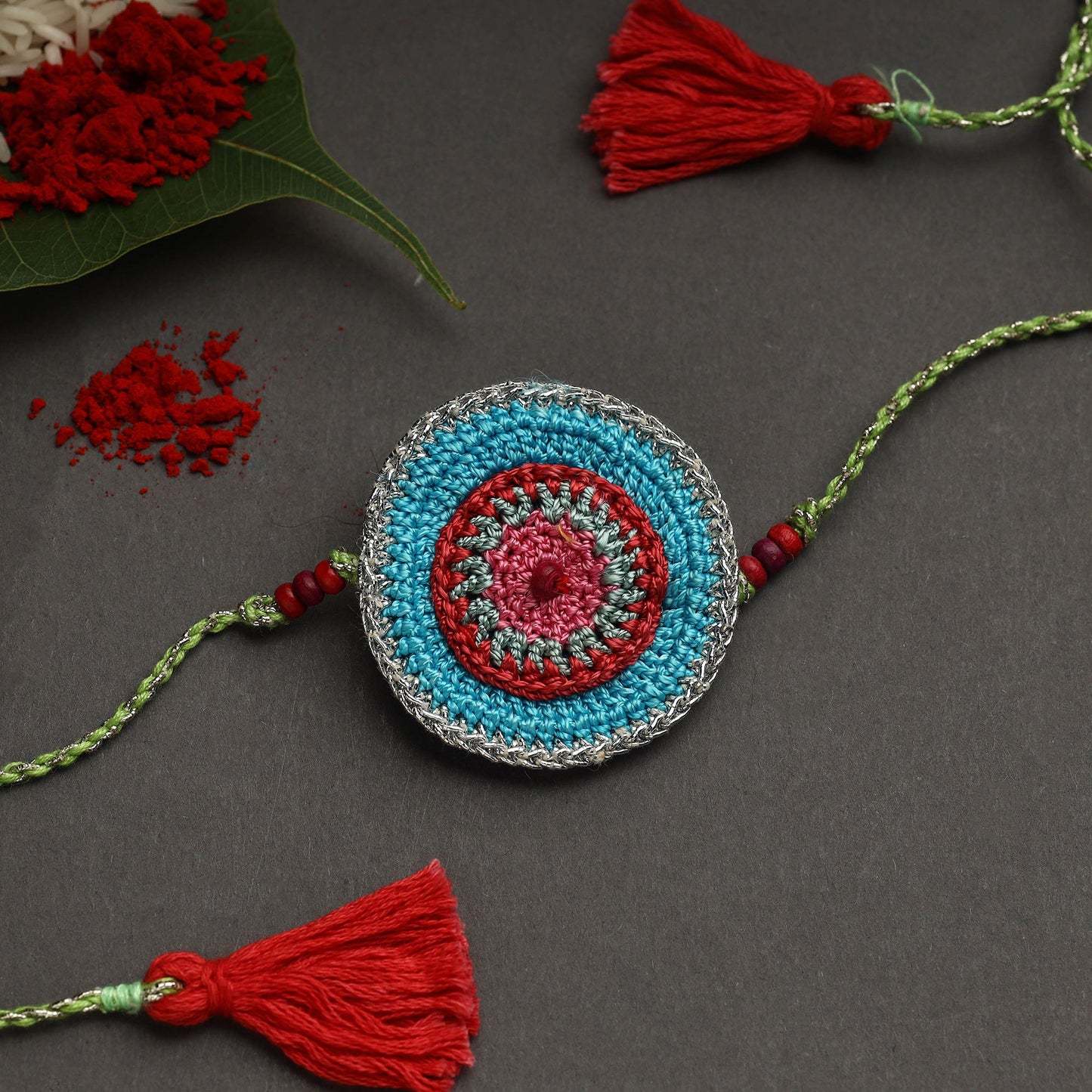 Buy Handmade Recyclable Crochet Rakhi 