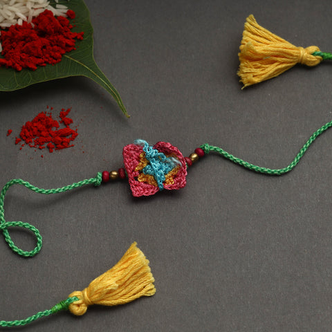 Buy Handmade Recyclable Crochet Rakhi Online at iTokri.com