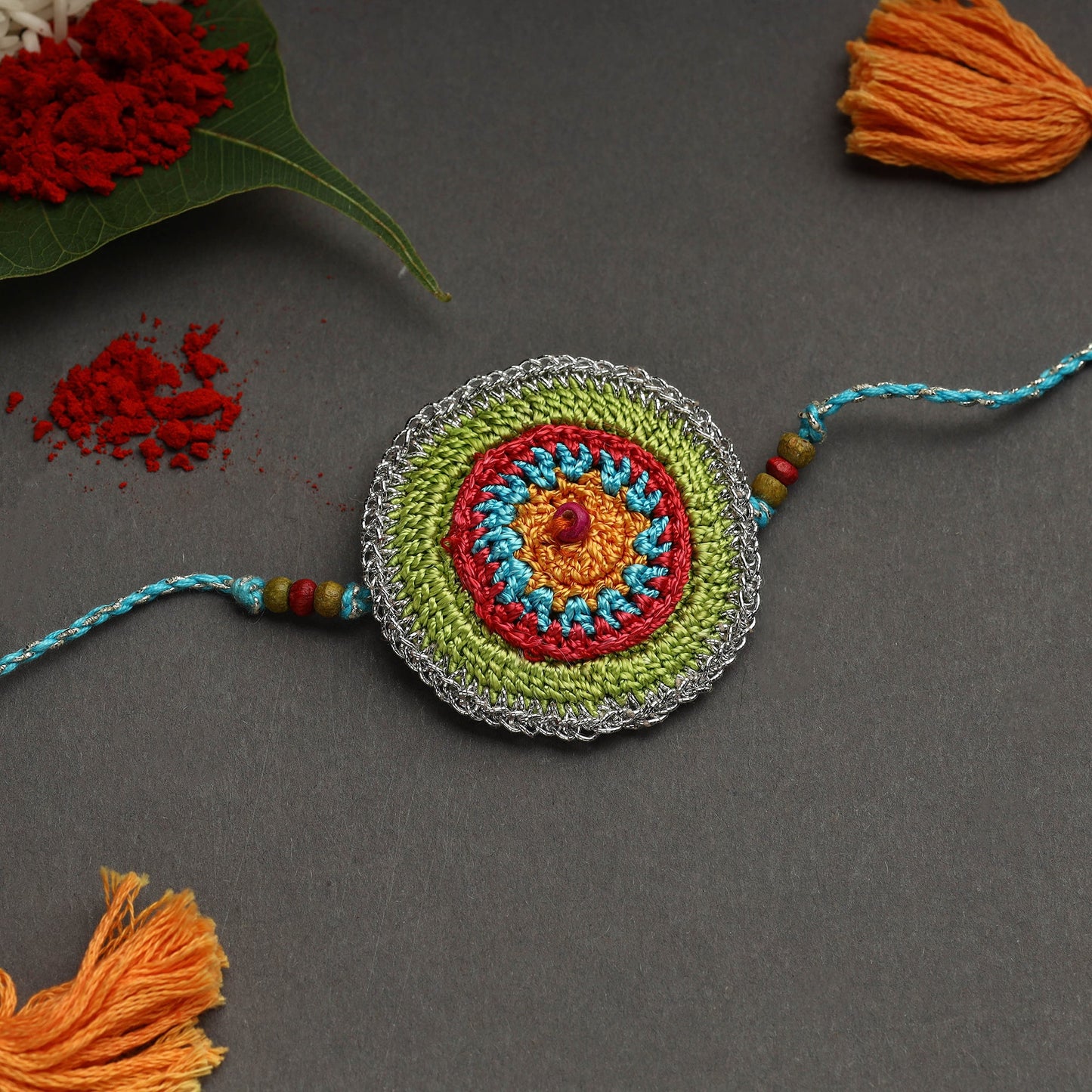 Handmade crochet rakhi by samoolam - handcrafted