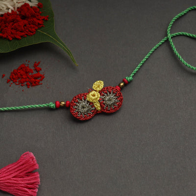 Handmade crochet rakhi by samoolam - handcrafted