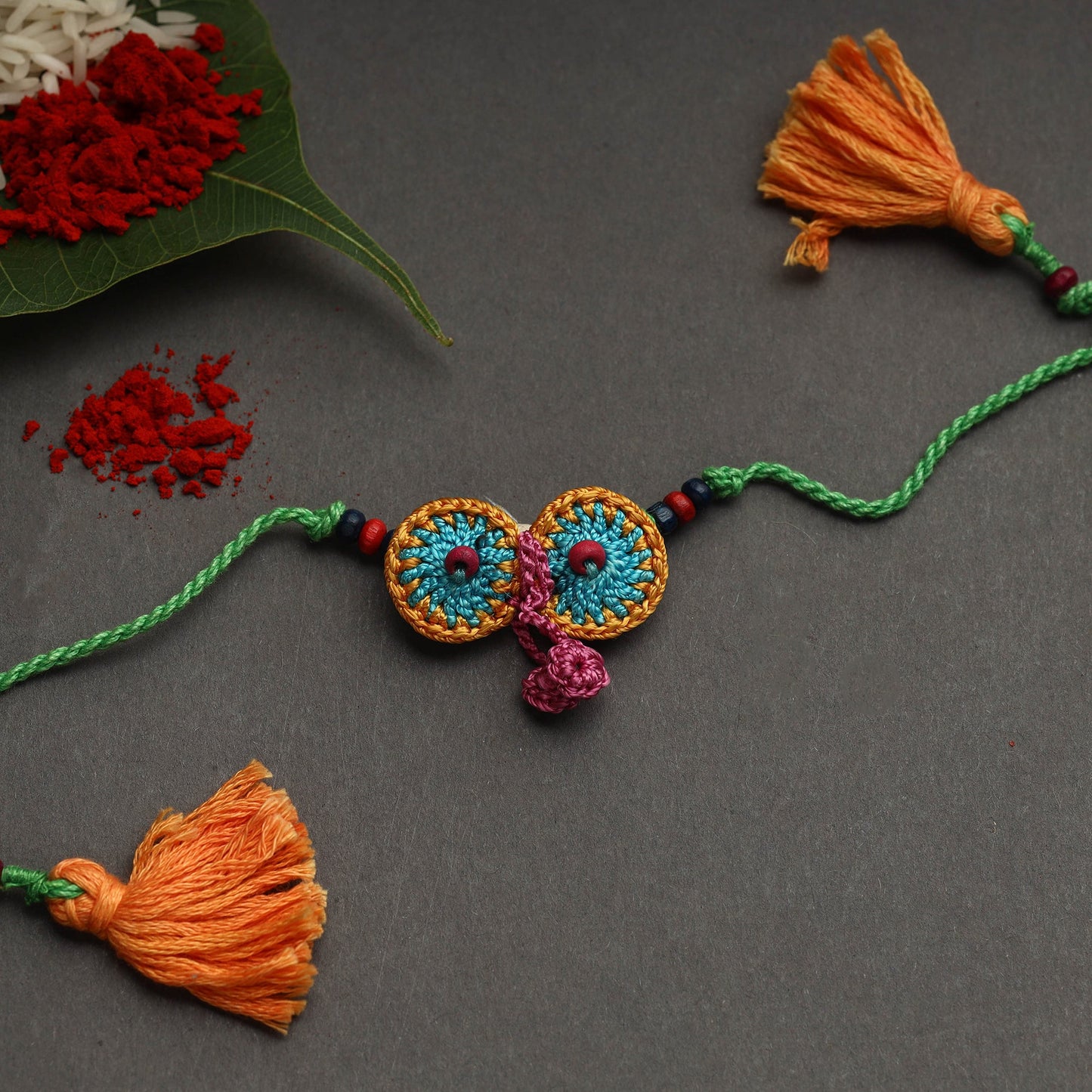 Buy Handmade Recyclable Crochet Kids Rakhi 