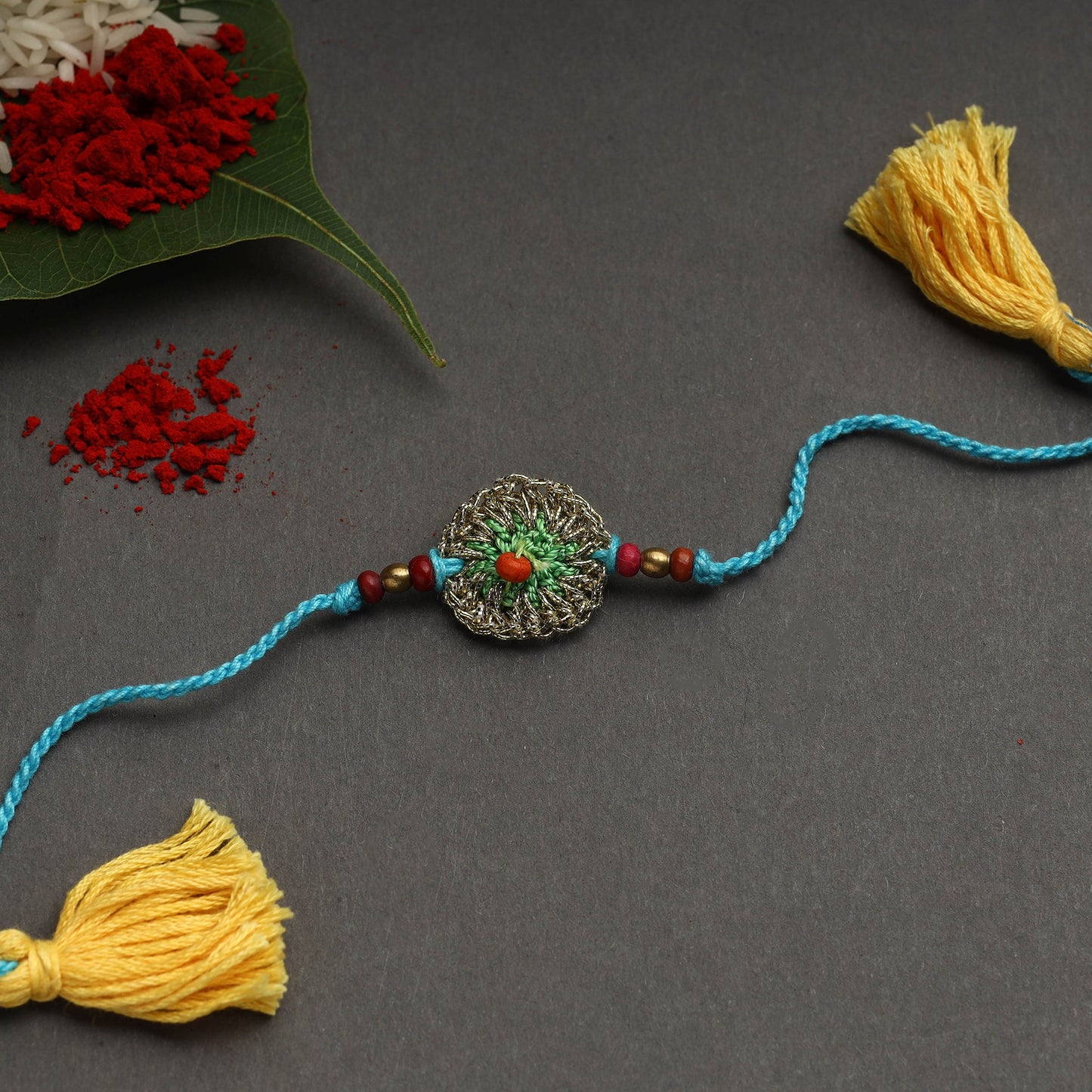 Handmade crochet rakhi by samoolam - handcrafted