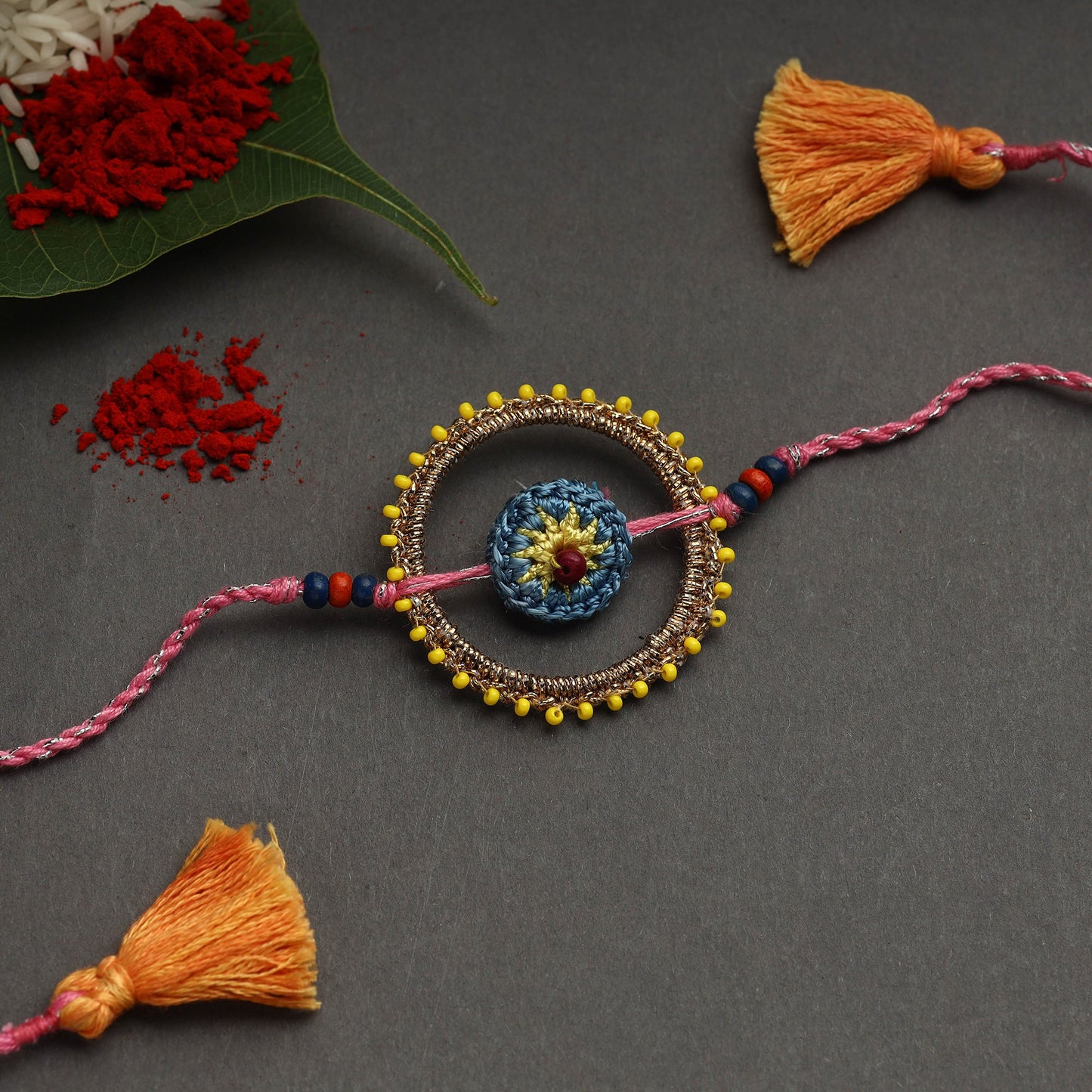 Buy Handmade Recyclable Crochet Rakhi Online at iTokri.com