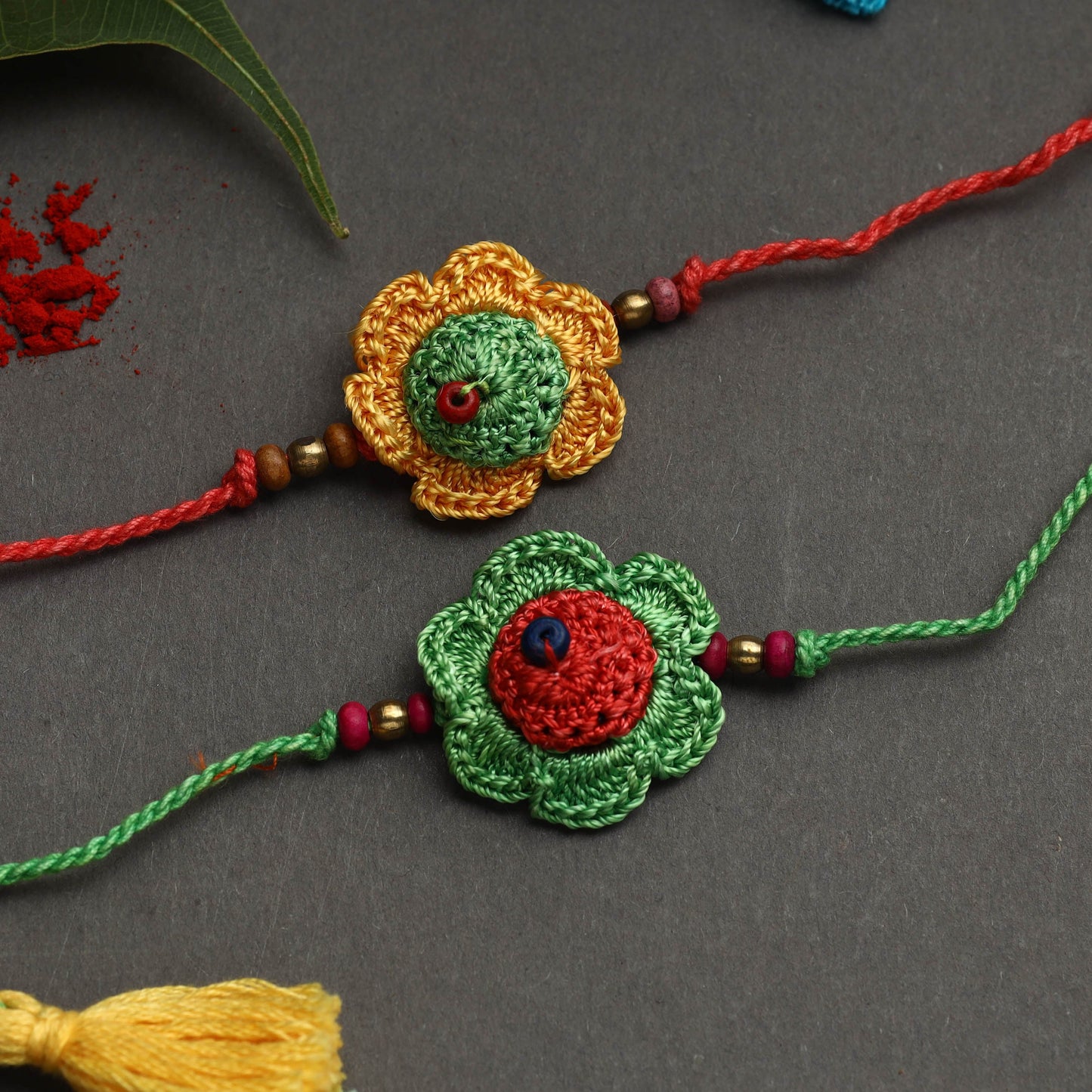  Handmade Recyclable Crochet Rakhi 