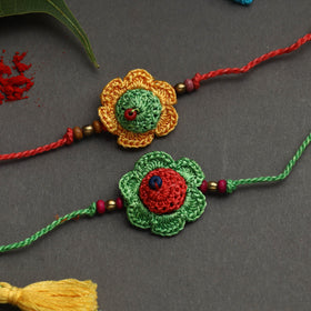  Handmade Recyclable Crochet Rakhi 