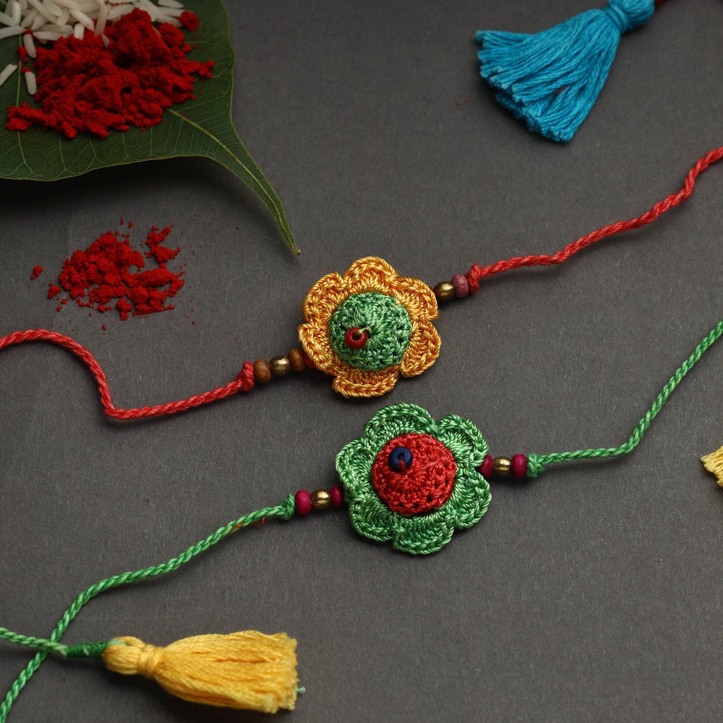  Handmade Recyclable Crochet Rakhi 