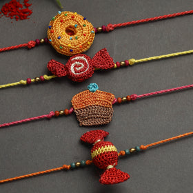  Handmade Recyclable Crochet Rakhi 