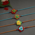 Handmade crochet rakhi by samoolam (set of 4) - handcrafted