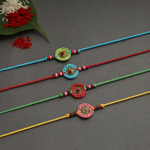 Buy Handmade Recyclable Crochet Rakhi 