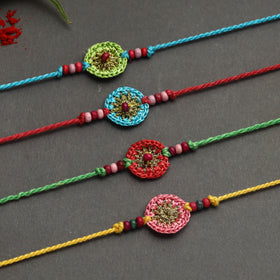 Buy Handmade Recyclable Crochet Rakhi 