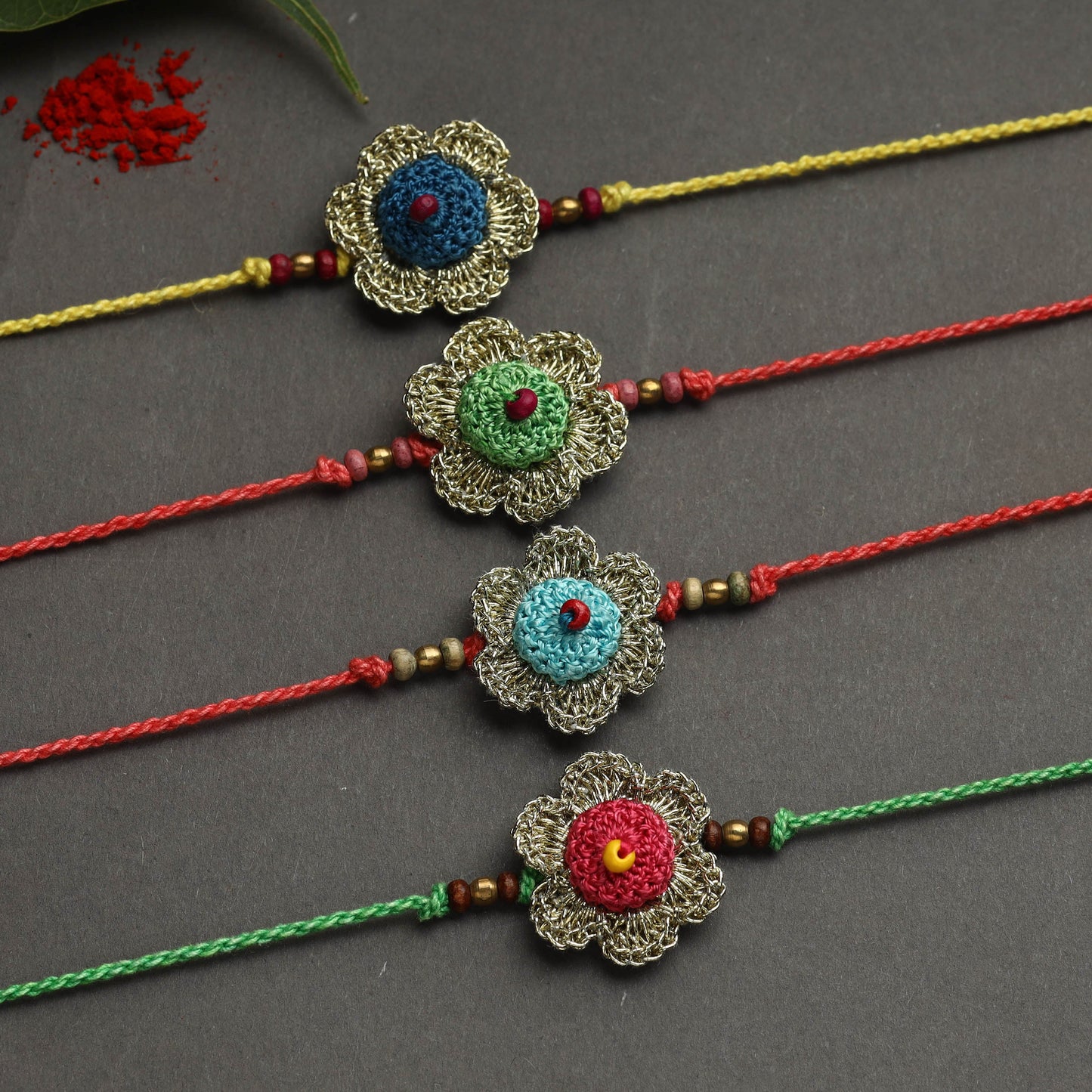 Buy Handmade Recyclable Crochet Rakhi Online at iTokri.com