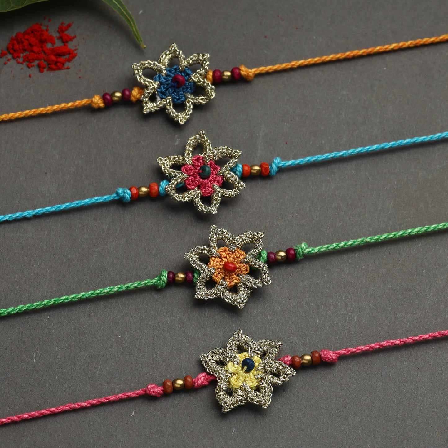  Handmade Recyclable Crochet Rakhi 