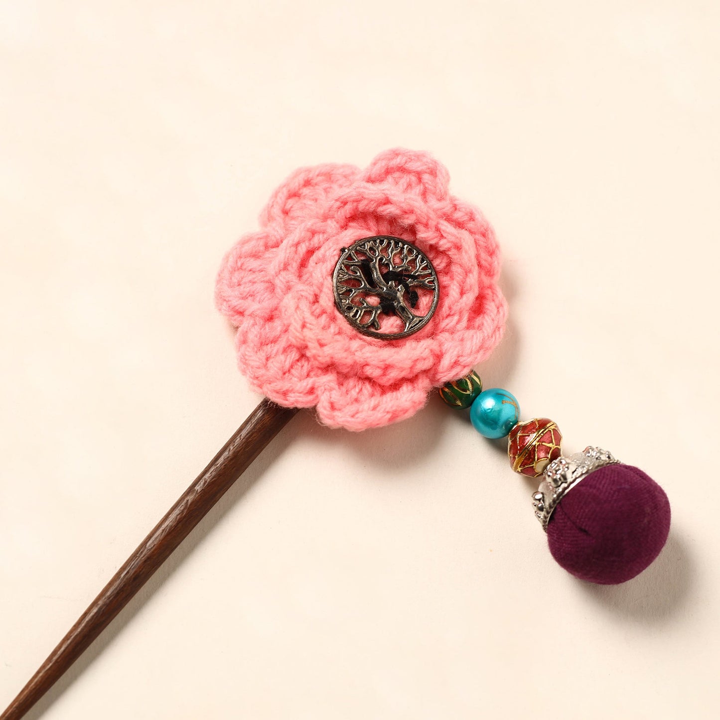  Handmade Crochet Wooden Juda Stick
