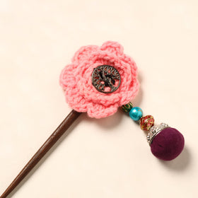  Handmade Crochet Wooden Juda Stick
