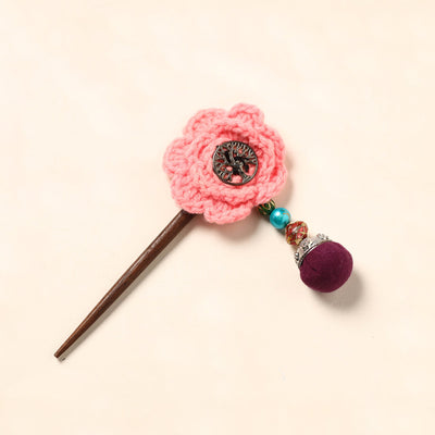  Handmade Crochet Wooden Juda Stick