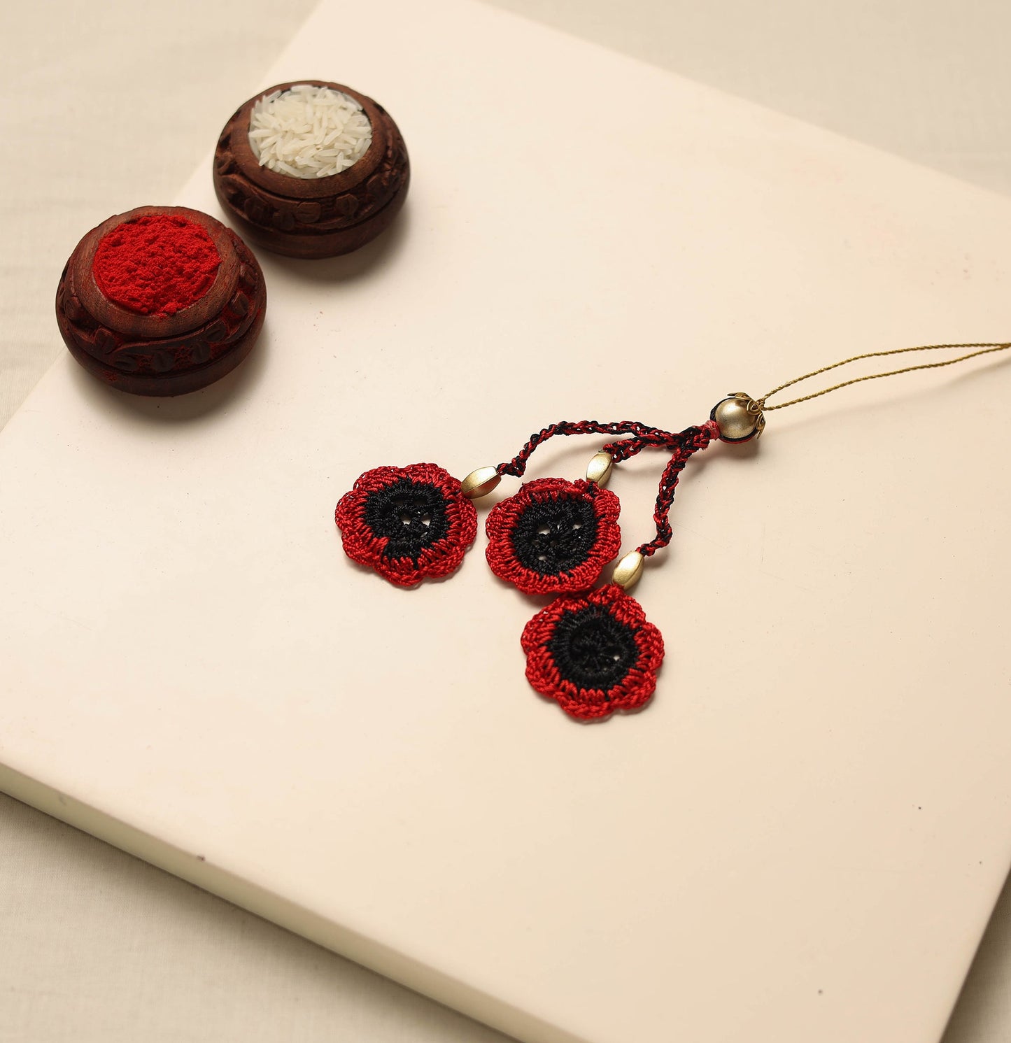 Handmade Crochet Work Lumba Rakhi