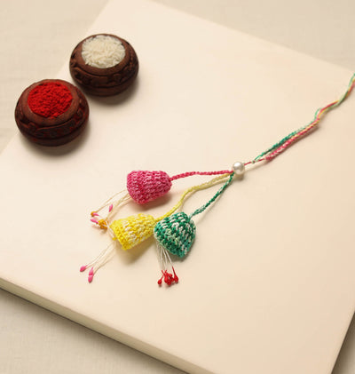 Handmade Crochet Work Lumba Rakhi