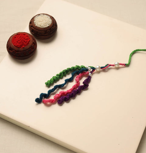 Handmade Crochet Work Lumba Rakhi