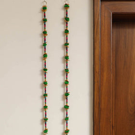  Handmade Diwali Wall Hanging with bead & gota Work (set of 2) 
