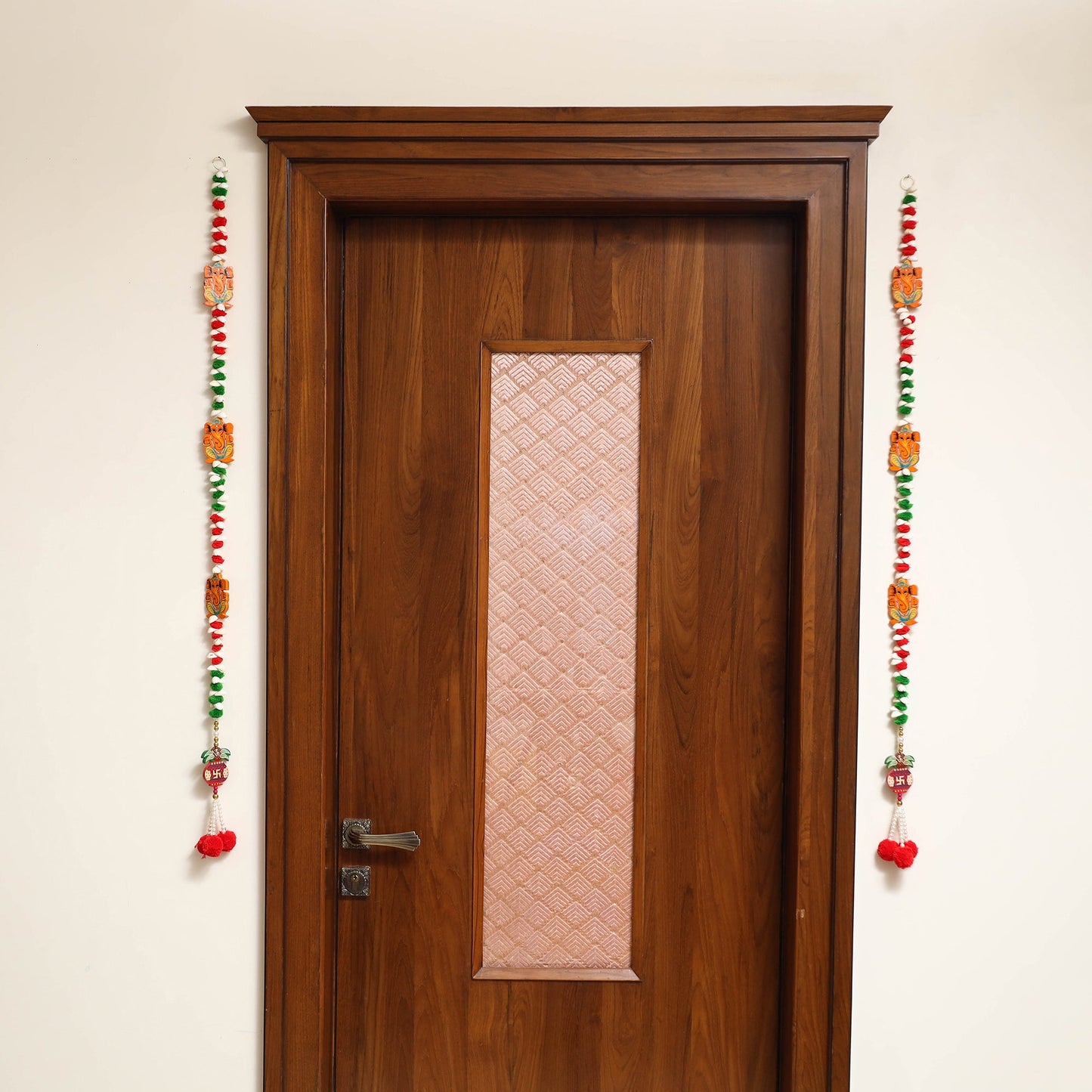  Handmade Diwali Wall Hanging with Shell Work (set of 2) 