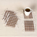  Handmade Eco-Friendly Cardamom Fiber Coasters (Set of 6) from Assam 