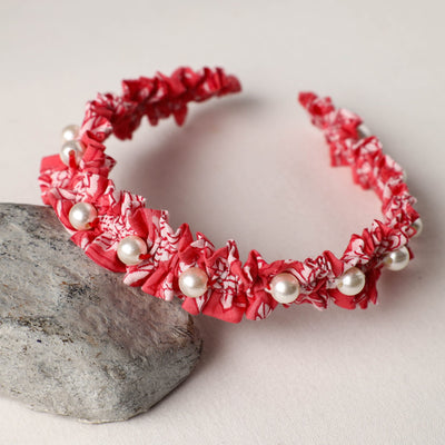  Handmade Fabart & Beadwork Hair Band