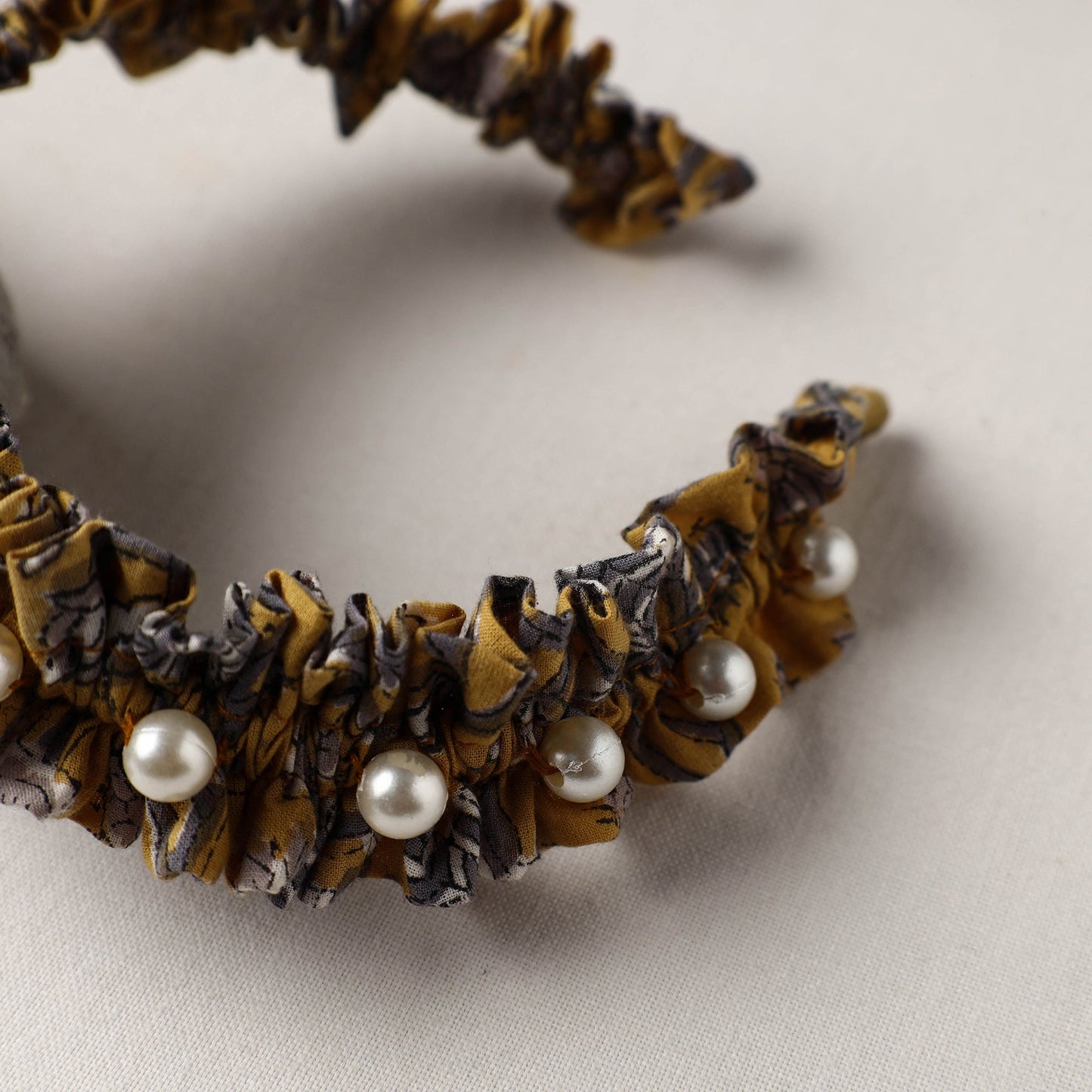  Handmade Fabart & Beadwork Hair Band