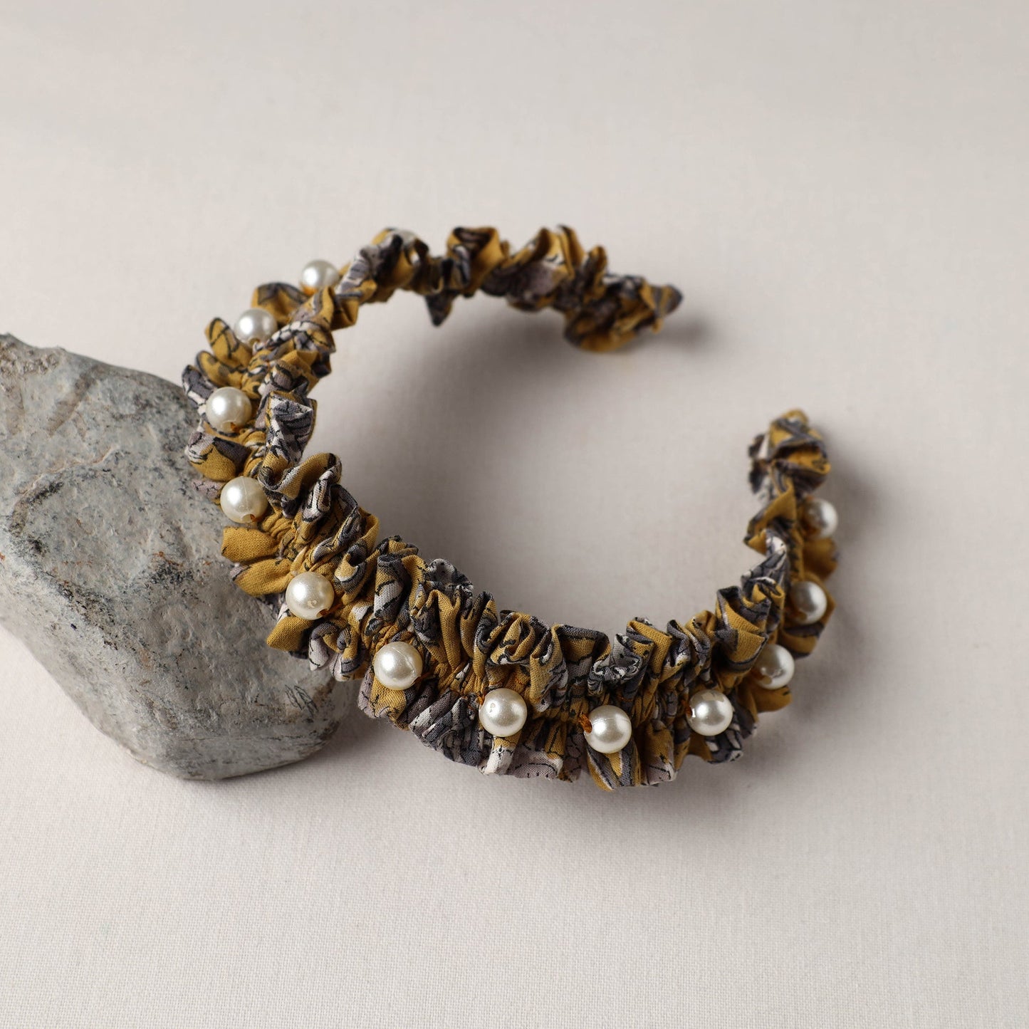  Handmade Fabart & Beadwork Hair Band