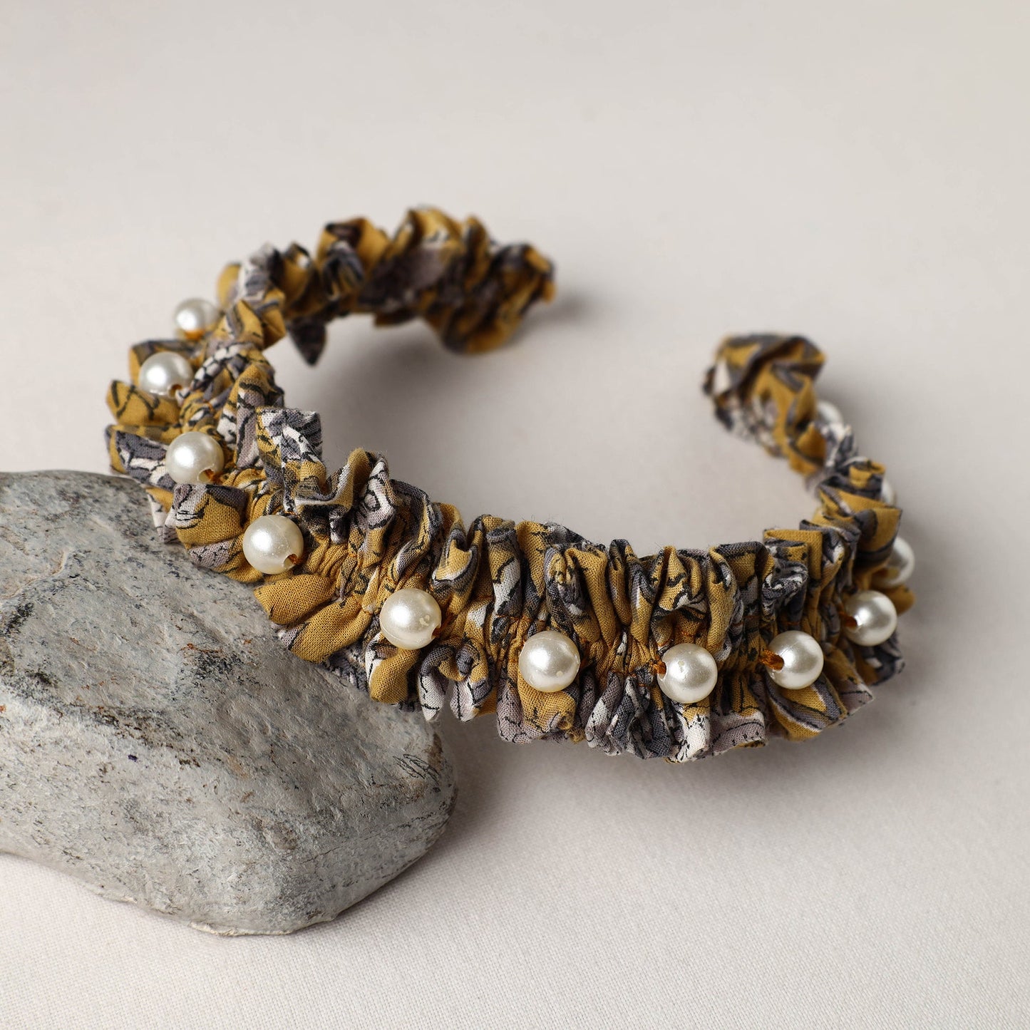  Handmade Fabart & Beadwork Hair Band