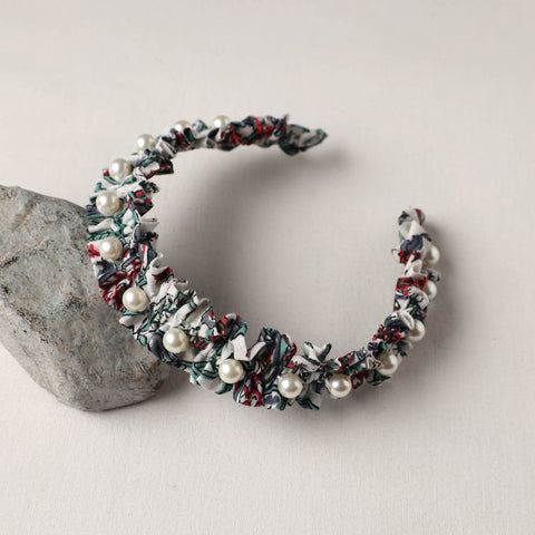  Handmade Fabart & Beadwork Hair Band