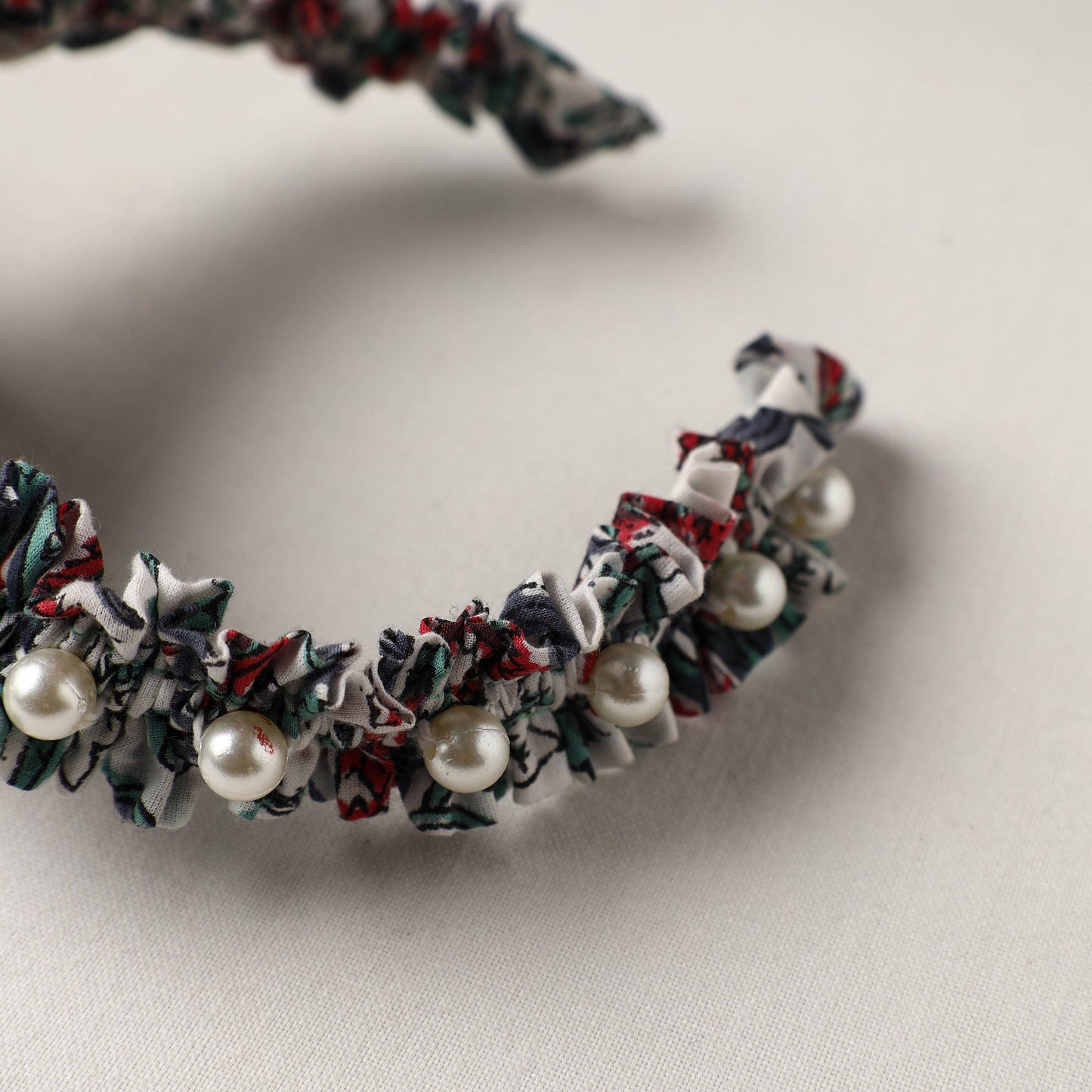 Handmade Fabart & Beadwork Hair Band