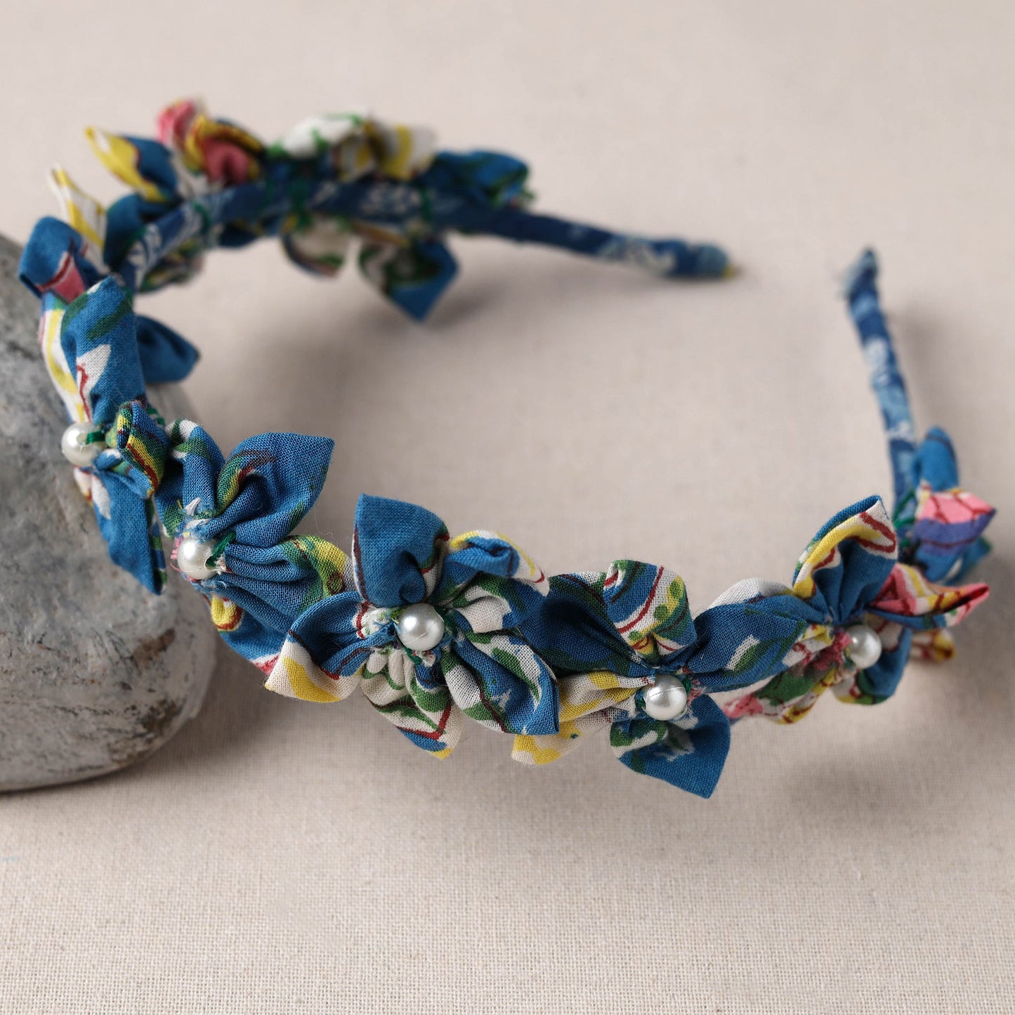  Handmade Fabart & Beadwork Hair Band 