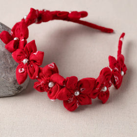  Handmade Fabart & Beadwork Hair Band 