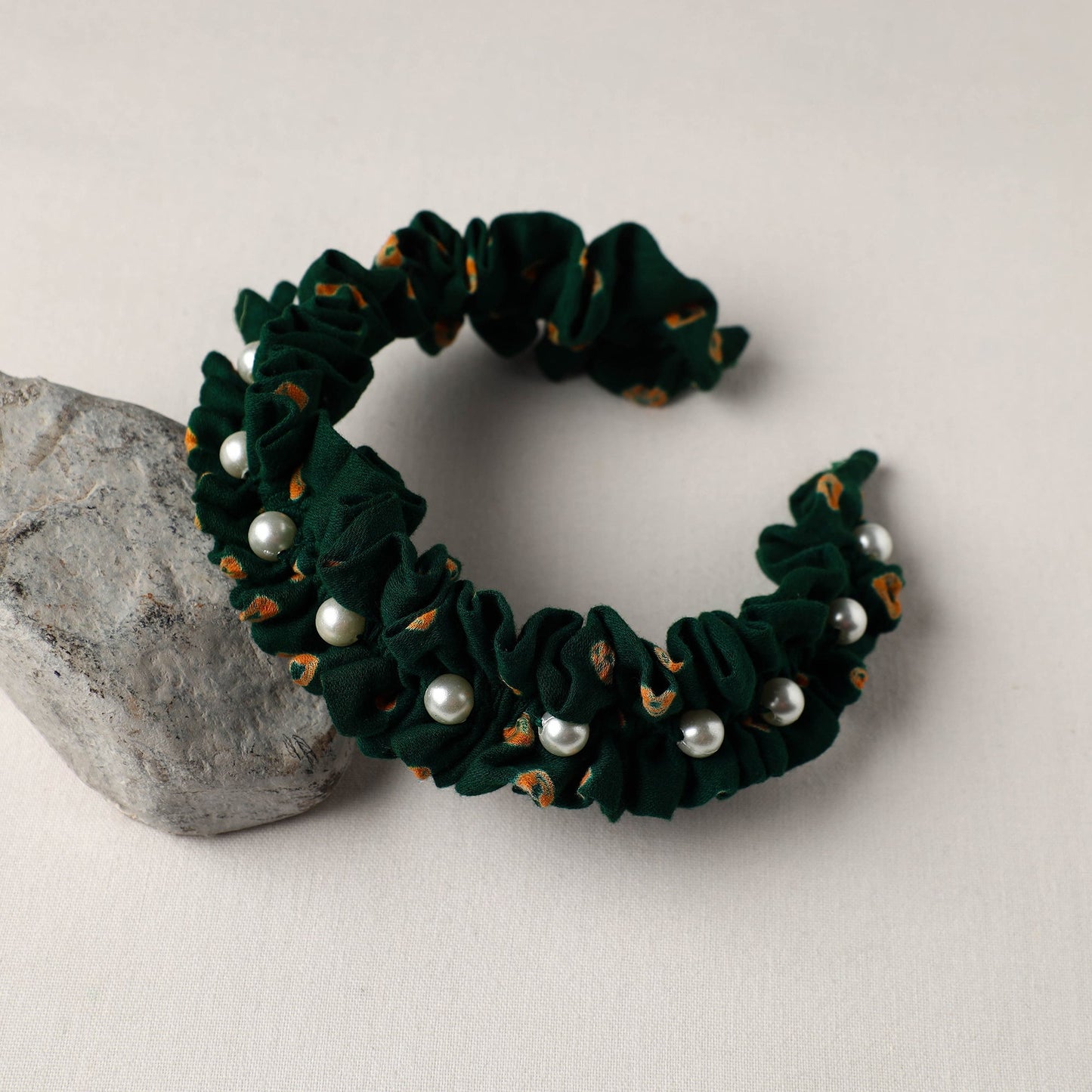  Handmade Fabart & Beadwork Hair Band