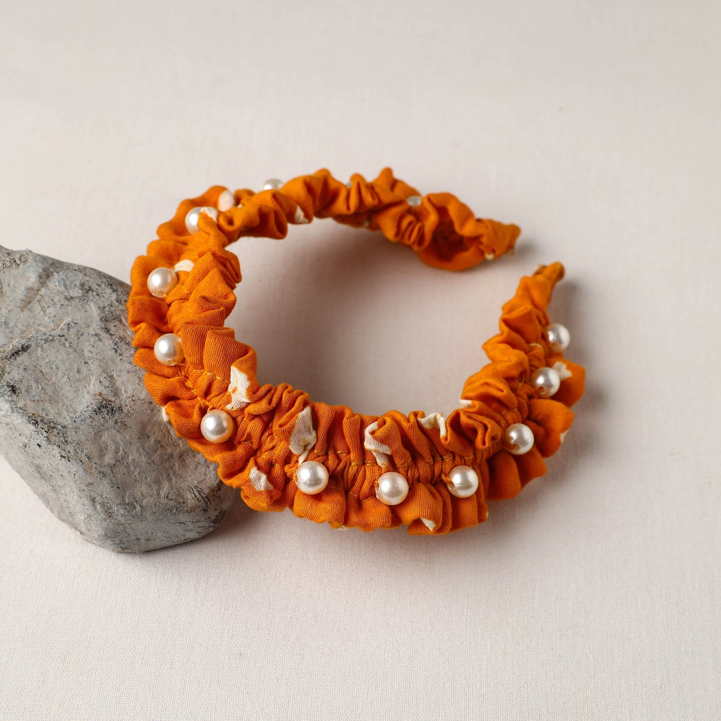  Handmade Fabart & Beadwork Hair Band