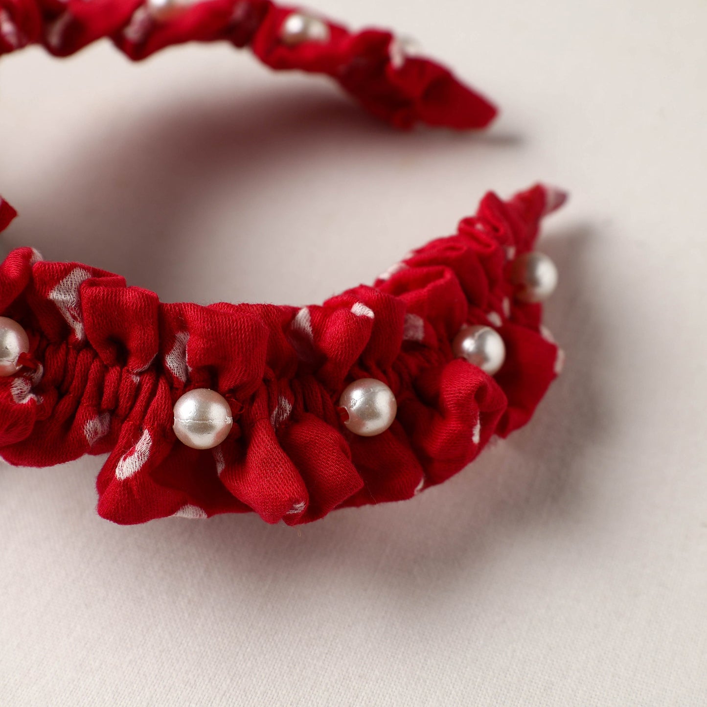  Handmade Fabart & Beadwork Hair Band