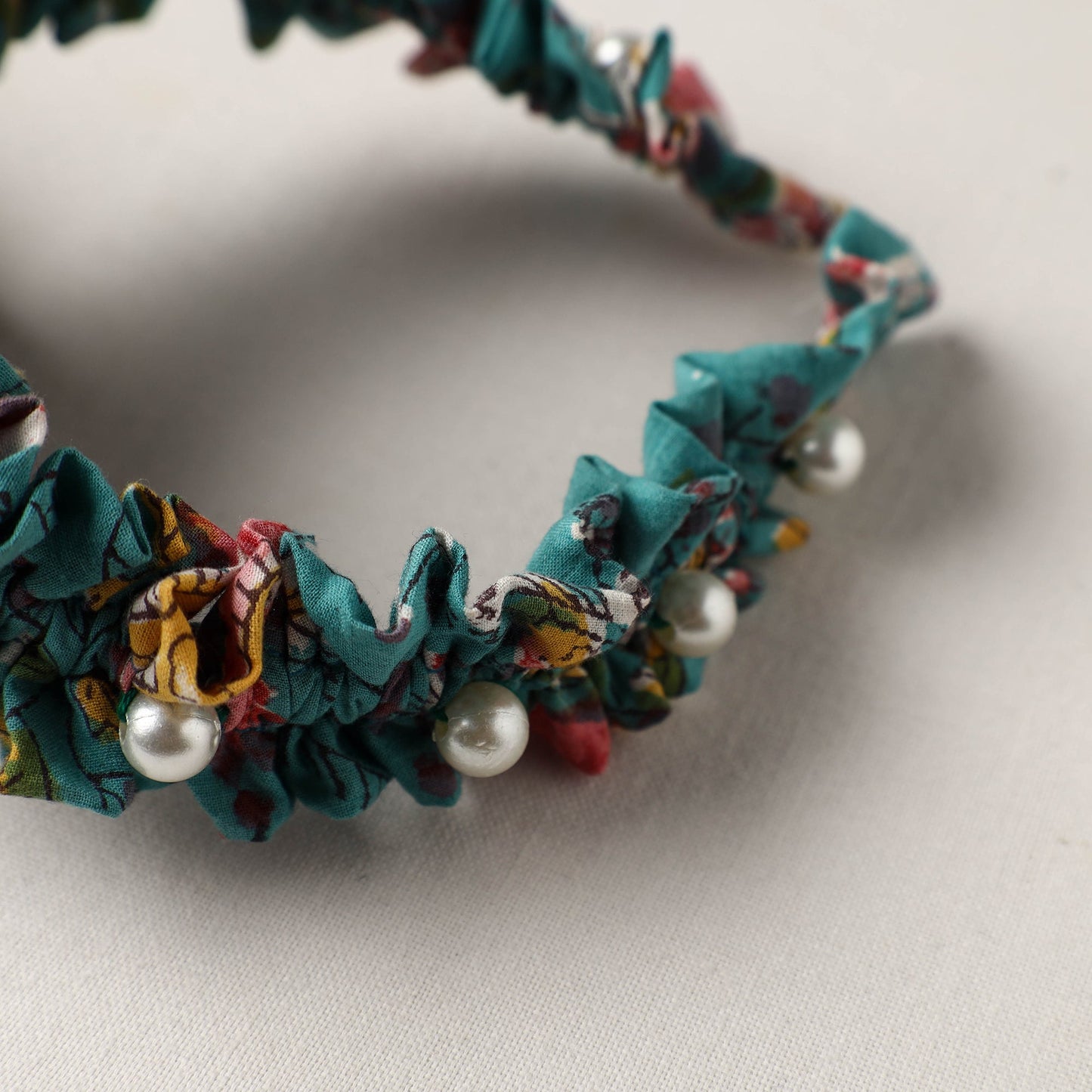  Handmade Fabart & Beadwork Hair Band