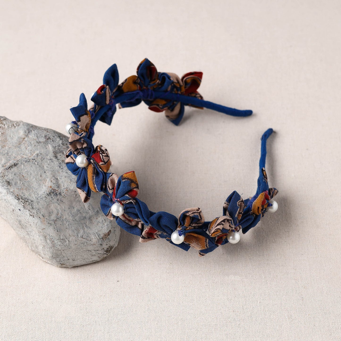  Handmade Fabart & Beadwork Hair Band 