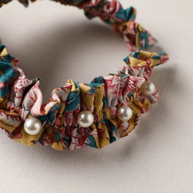  Handmade Fabart & Beadwork Hair Band