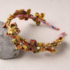  Handmade Fabart & Beadwork Hair Band 