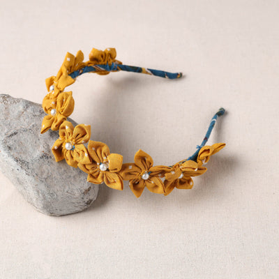  Handmade Fabart & Beadwork Hair Band 