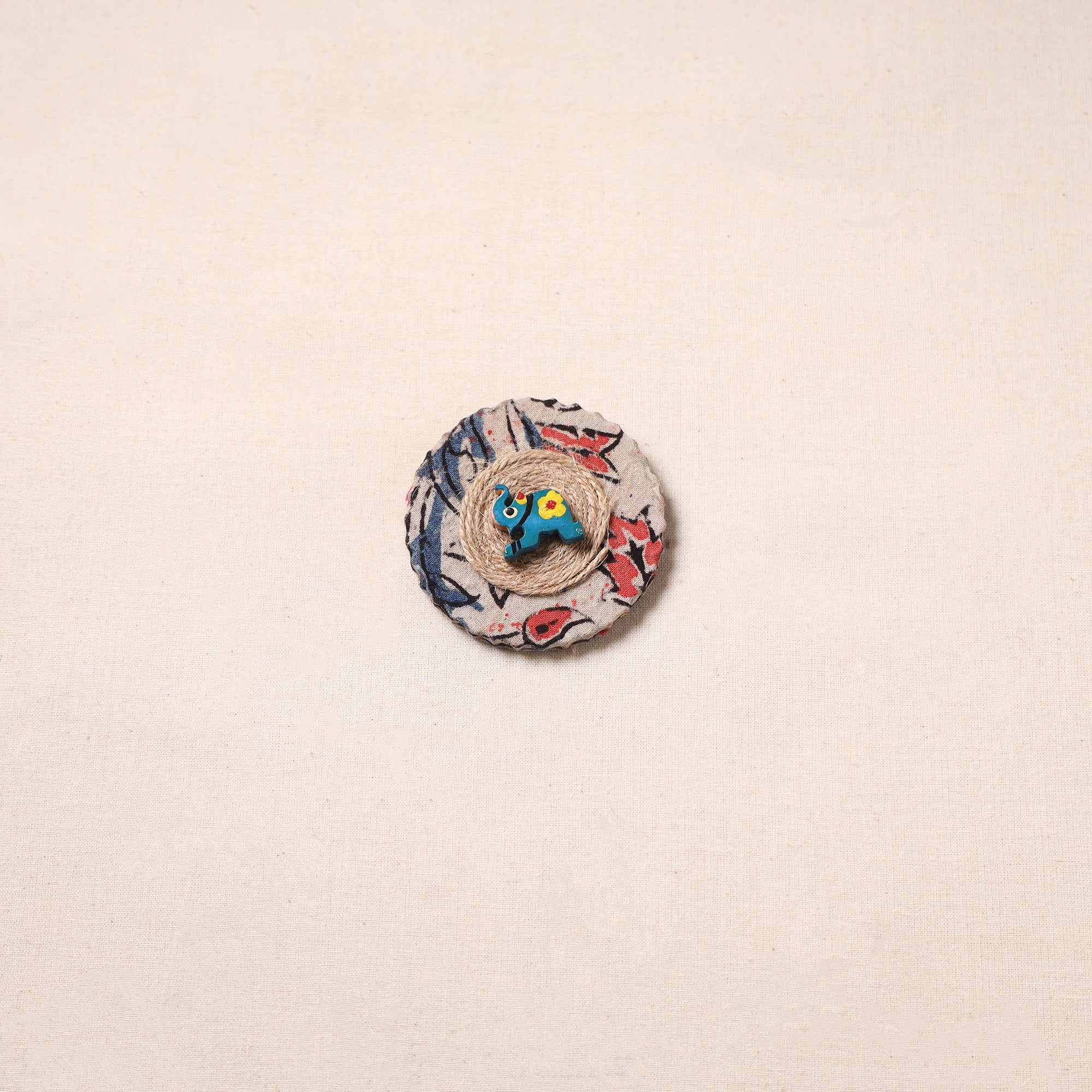 Handmade fabart elephant jute magnet (assorted) 19