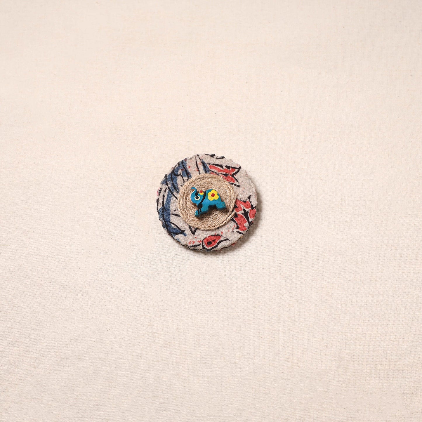 Handmade fabart elephant jute magnet (assorted) 19