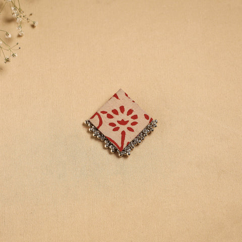 Handmade fabart ghungroo work hair clip 01 - handcrafted