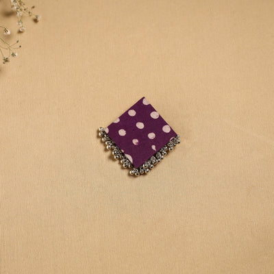 Handmade fabart ghungroo work hair clip 02 - handcrafted