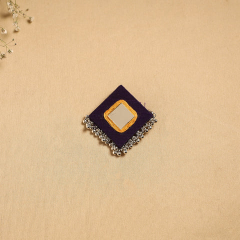 Handmade fabart ghungroo work hair clip 03 - handcrafted