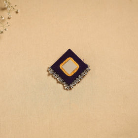 Handmade fabart ghungroo work hair clip 03 - handcrafted